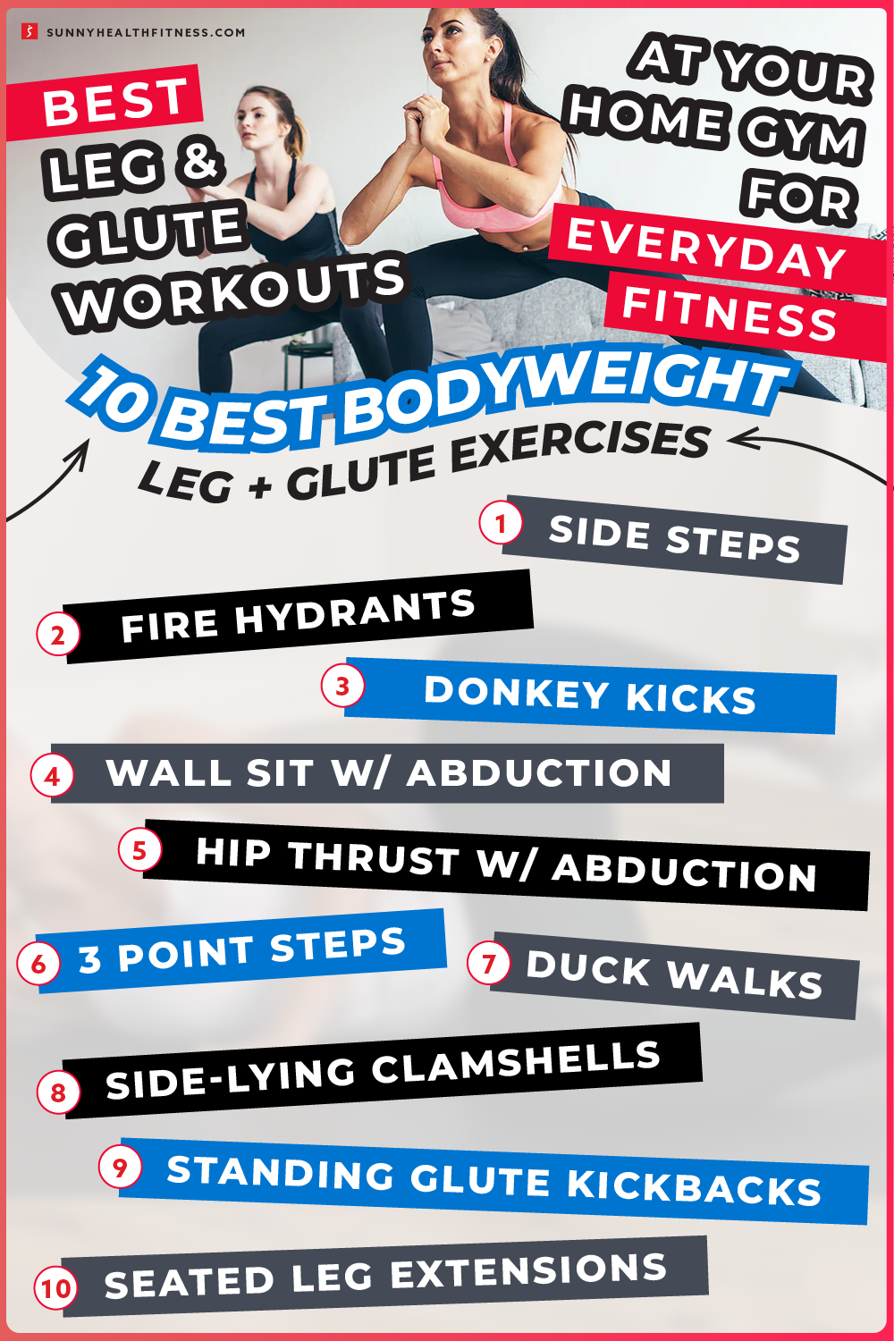 Best Leg & Glute Workouts at Your Home Gym for Everyday Fitness Best Bodyweight Exercises