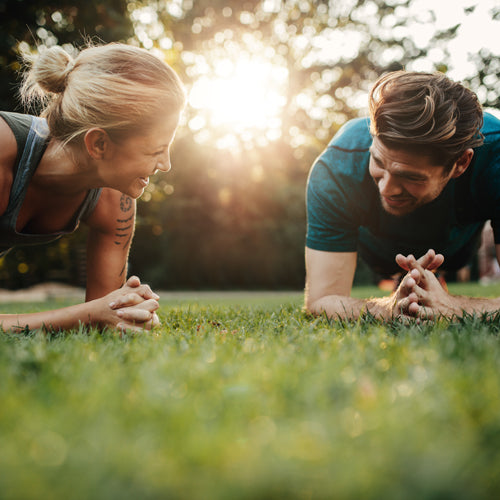 couples working out outdoors