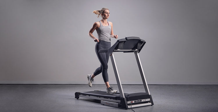 Inclined Treadmill with Woman Running 