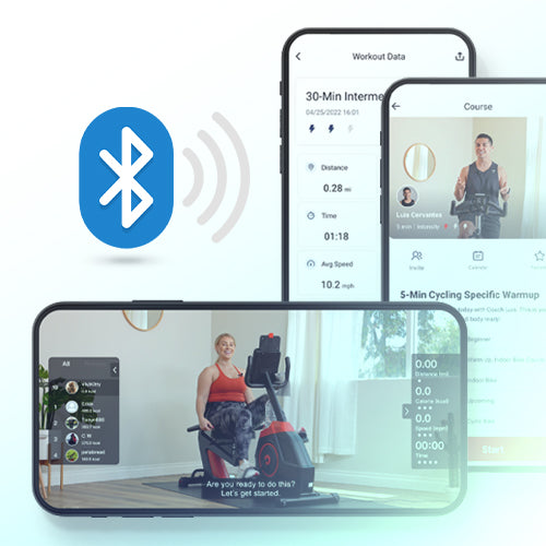 SMART FITNESS | Cycle along with Sunny Health & Fitness expert trainers on the Sunny Health & Fitness SunnyFit APP. Connect your preferred mobile device through Bluetooth and view your performance metrics in real time.