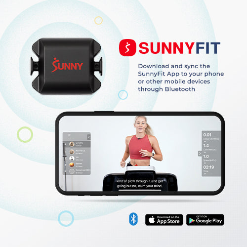 STAY CONNECTED | Sync to your phone, tablet or other mobile devices through Bluetooth or ANT+ wireless connectivity technology. Recommended to be used with the SunnyFit APP for full functionality and optimal connectivity.